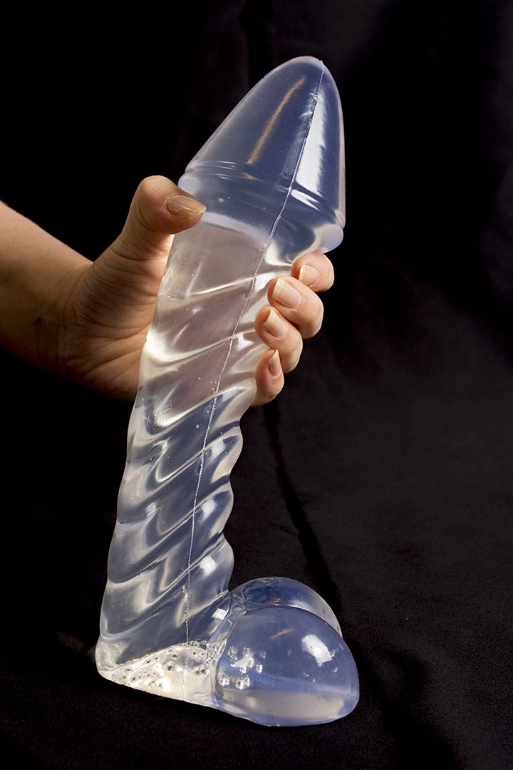 Dinoo - Irritator - Dildo - 29 x 7,6 cm - Transparant