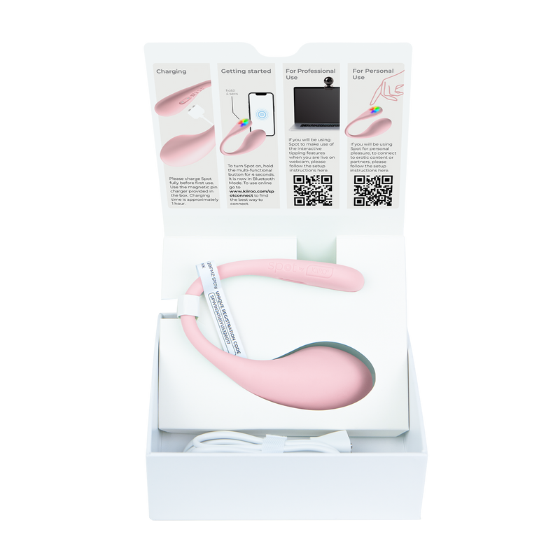 Kiiroo - Spot - Draagbaar Interactief Vibrerend Eitje - Kiss Me - Roze