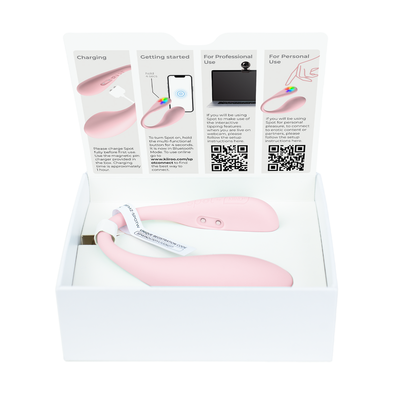 Kiiroo - Spot - Draagbaar Interactief Vibrerend Eitje - Kiss Me - Roze