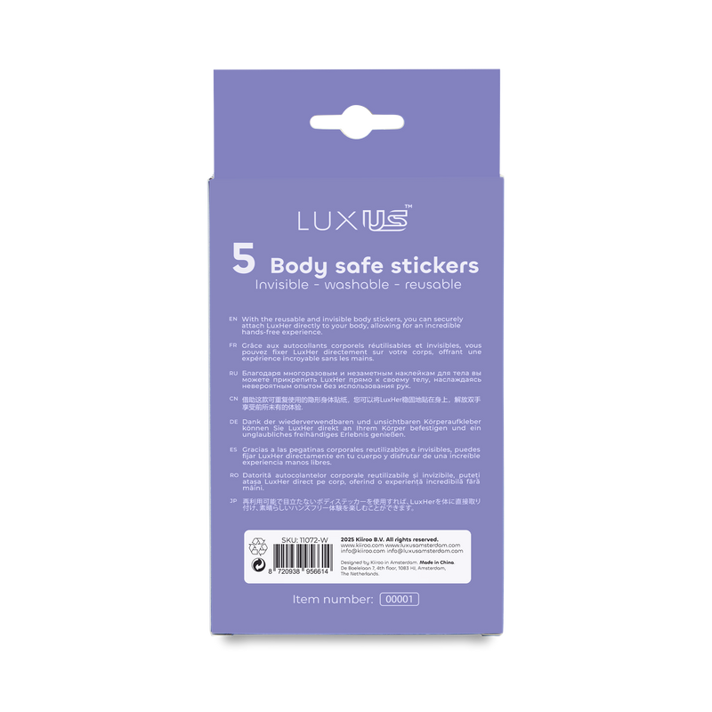 Luxus - Zelfklevende Stickers voor de Luxus Vibrator - 5 stuks - Transparant