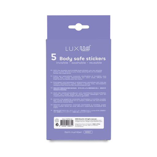 Luxus - Zelfklevende Stickers voor de Luxus Vibrator - 5 stuks - Transparant