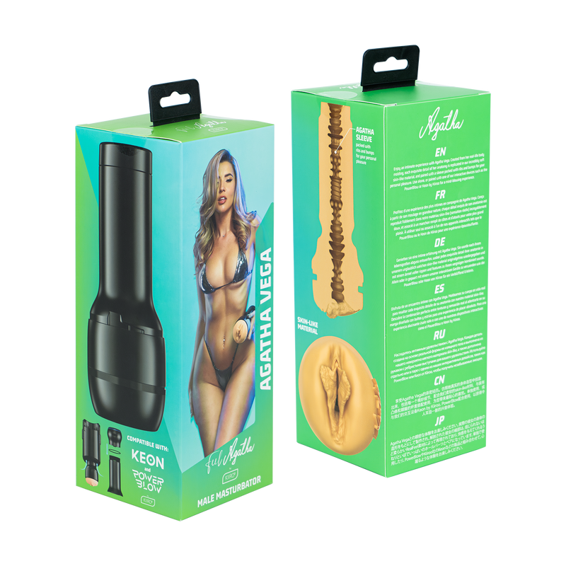Kiiroo - Feelstar Stroker - Pornstar Masturbator - Agatha Vega - Ook te gebruiken met de Keon of Powerblow