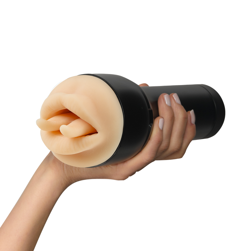 Kiiroo - FeelStar Stroker - Masturbator - Leigh Raven - Gespleten Tong