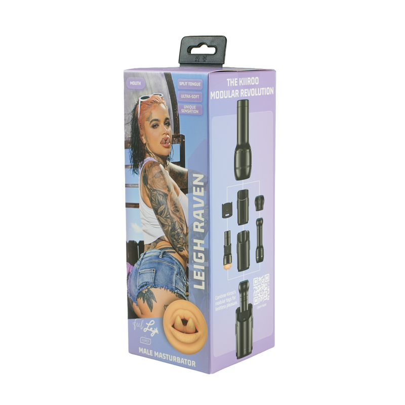 Kiiroo - FeelStar Stroker - Masturbator - Leigh Raven - Gespleten Tong