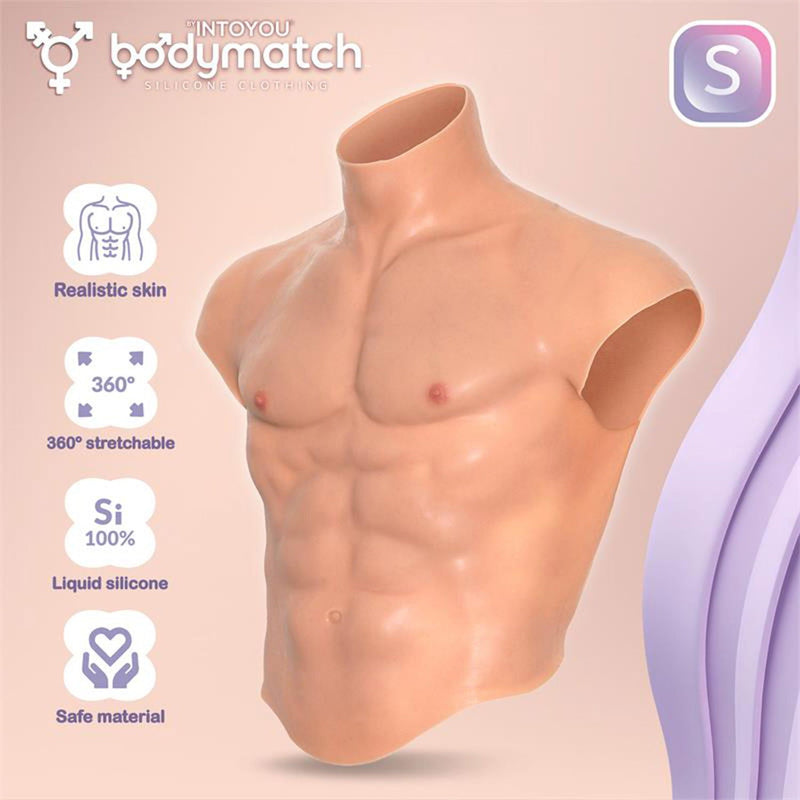 Bodymatch - Boomax - Hyperrealistisch Siliconen Mannelijk Bovenlichaam - Lichte Huidskleur