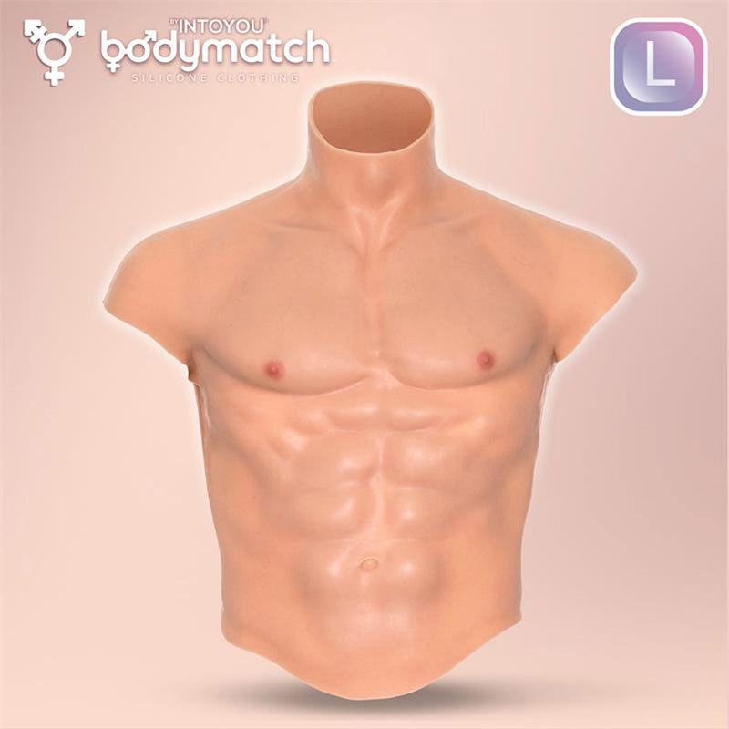 Bodymatch - Boomax - Hyperrealistisch Siliconen Mannelijk Bovenlichaam - Lichte Huidskleur