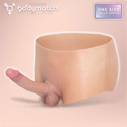Bodymatch - Blayke - Bodysuit met Geïntegreerde Siliconen Penis - One Size - Lichte Huidskleur