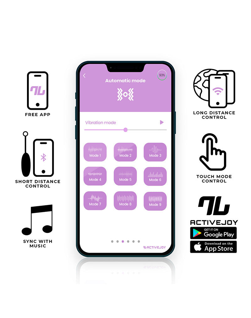 Intoyou - Vibrerend Eitje met App Control - Blauw/Roze
