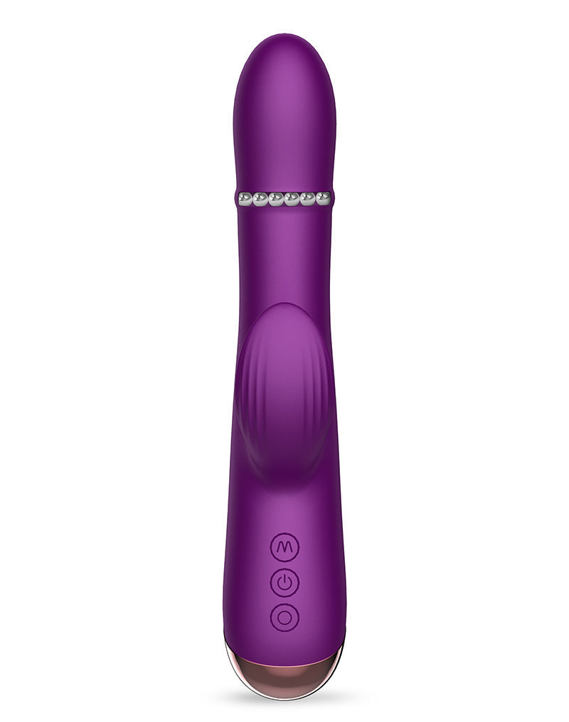 Intoyou - Sendel - Rabbit Vibrator met Bewegende Kralenring en App Control - Paars
