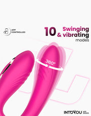 IY - Couty - Koppelvibrator met 360° Oscillatie en App-bediening – Roze