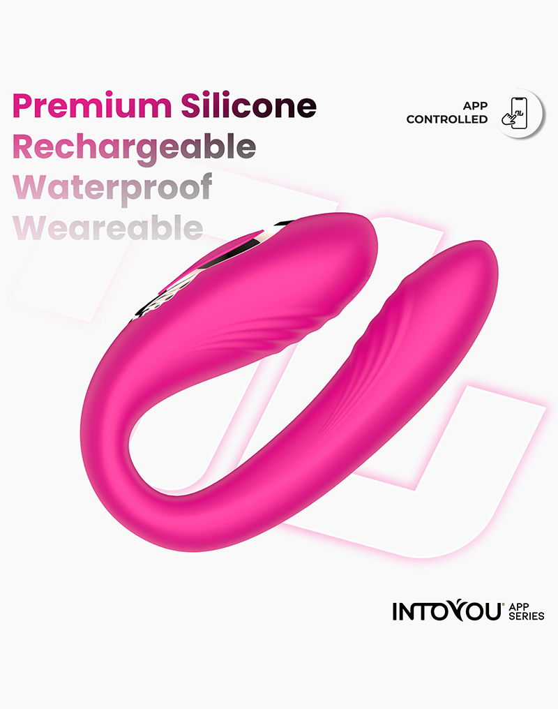 IY - Couty - Koppelvibrator met 360° Oscillatie en App-bediening – Roze