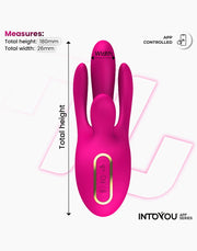 IY - Derek - Clitoris Vibrator - Bewegende Vingers - 3 motoren - App-bediening - Roze