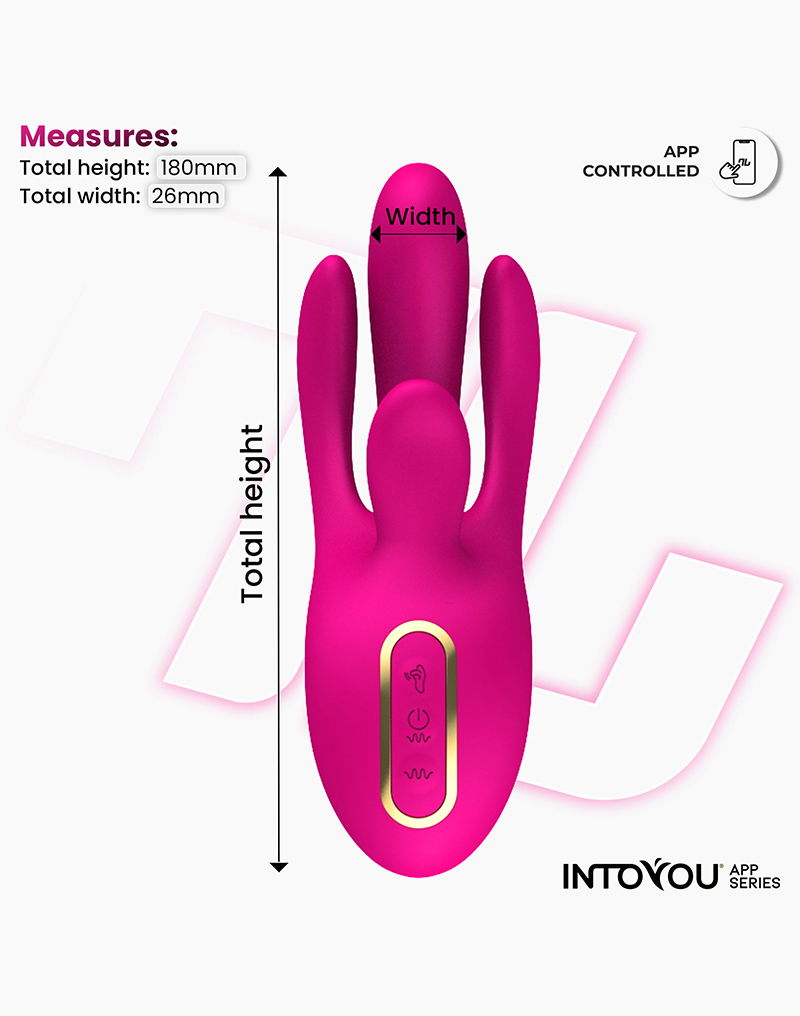 IY - Derek - Clitoris Vibrator - Bewegende Vingers - 3 motoren - App-bediening - Roze