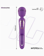 IY Salma - Wand Vibrator met draaiende tong - App-Controlled - Paars