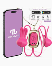 IY Tickly - Vibrerende Tepelklemmen met ketting - App Control - Roze