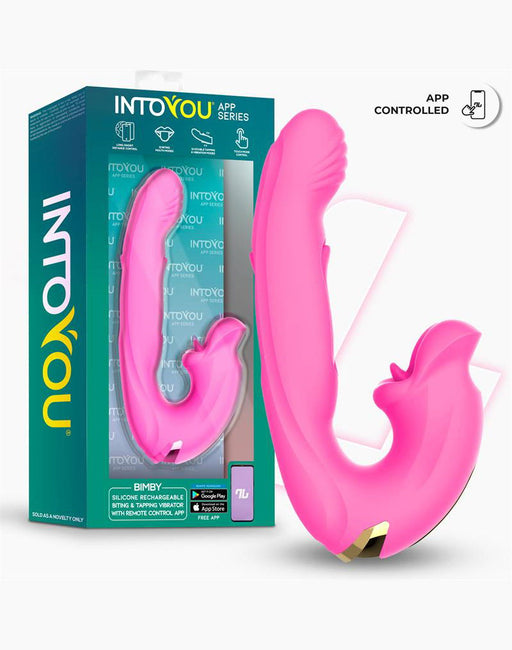 IY - Bimby - Knabbelende en Dubbel Tapping Vibrator - App Control - Roze