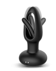 IY Sasha - Vibrerende Buttplug met Bewegend Tongetje en Afstandsbediening - Zwart