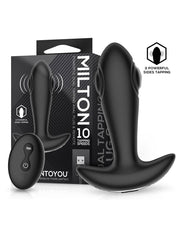 IY Milton - Vibrerende Buttplug met Dubbele Klopfunctie en Afstandsbediening - Zwart