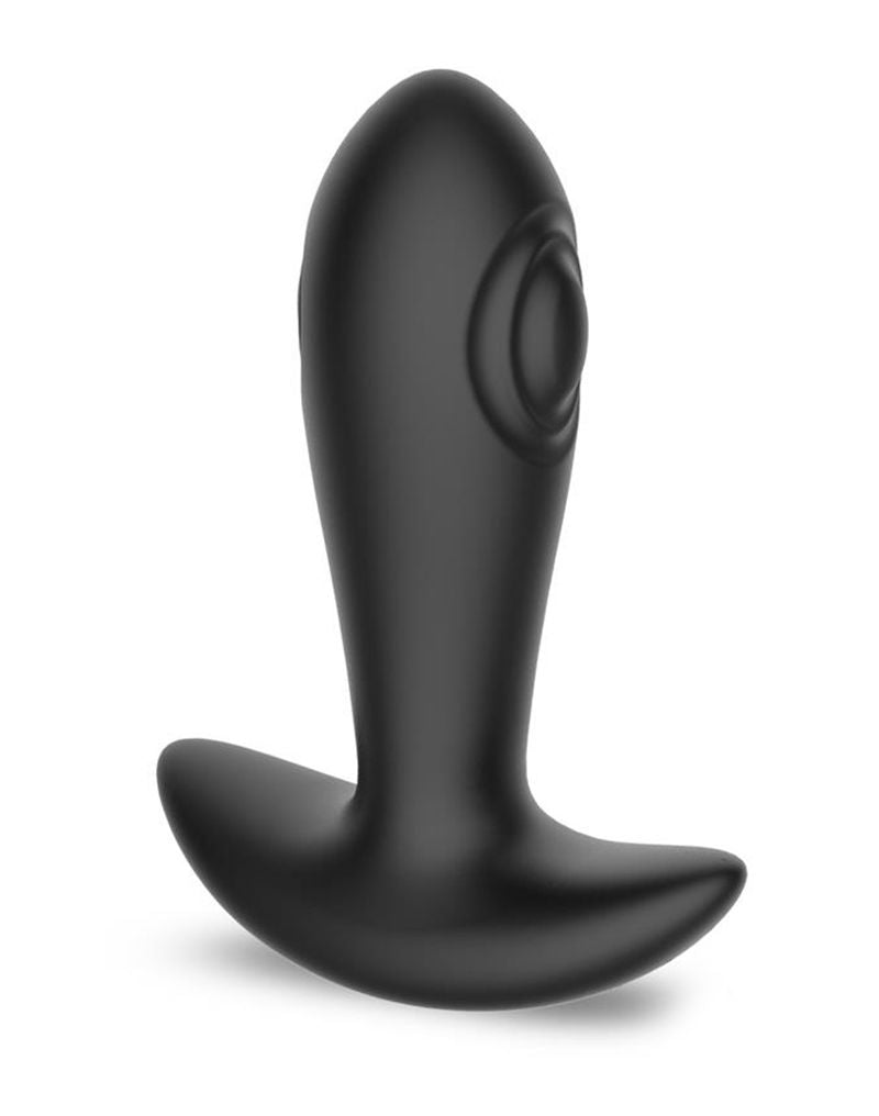 IY Milton - Vibrerende Buttplug met Dubbele Klopfunctie en Afstandsbediening - Zwart