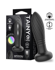 IY Tainy - Stotende Buttplug met Ledverlichting en Afstandsbediening - Zwart