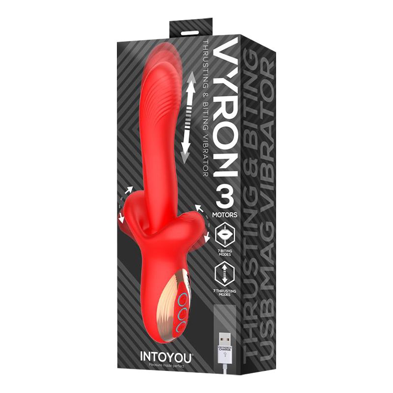 IY - Vyron - Stotende & Knabbelende Vibrator - Rood