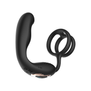 IY - Bruce - Prostaatmassager 360° - Met dubbele penisring - Zwart