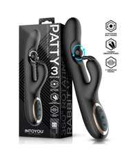 IY - Patty - Rabbit Vibrator met Roterende Bal - Zwart