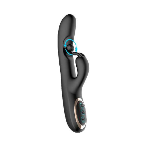 IY - Patty - Rabbit Vibrator met Roterende Bal - Zwart