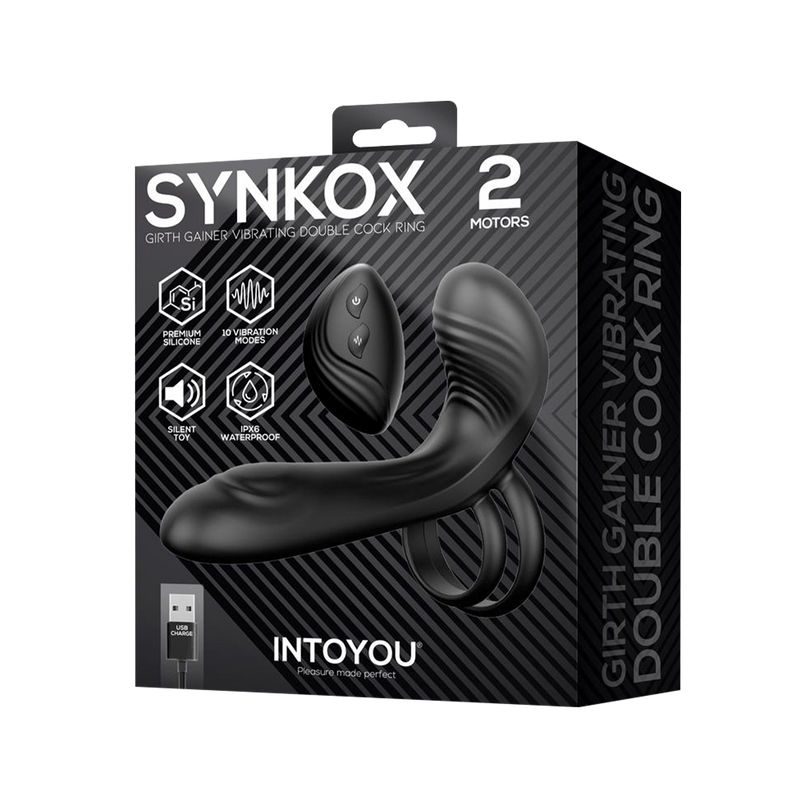 IY – Synkox – Vibrerende Penisverlenger met Afstandsbediening – Zwart
