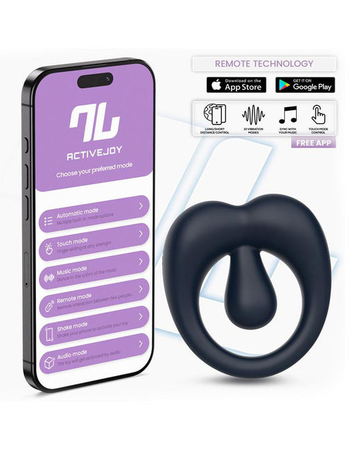 IY - Kenny - Cockring met Clitoris Stimulator - App Control - Nachtblauw