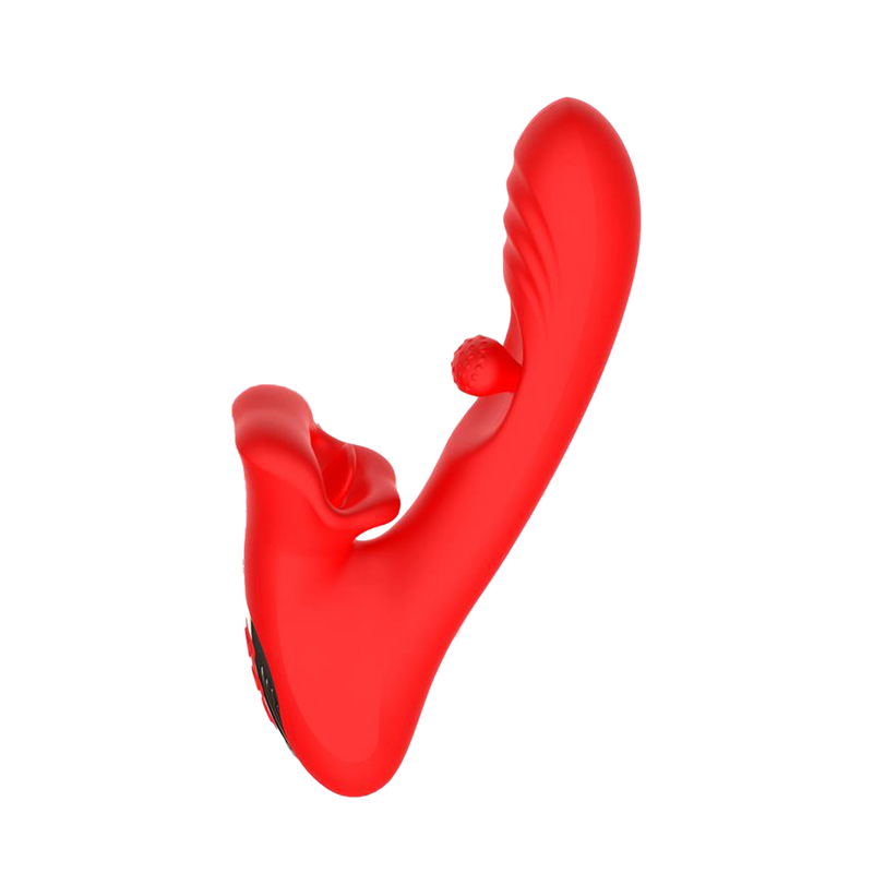 IY - Franky - Knabbelende Vibrator met Roterende Bal - Met App Control - Rood
