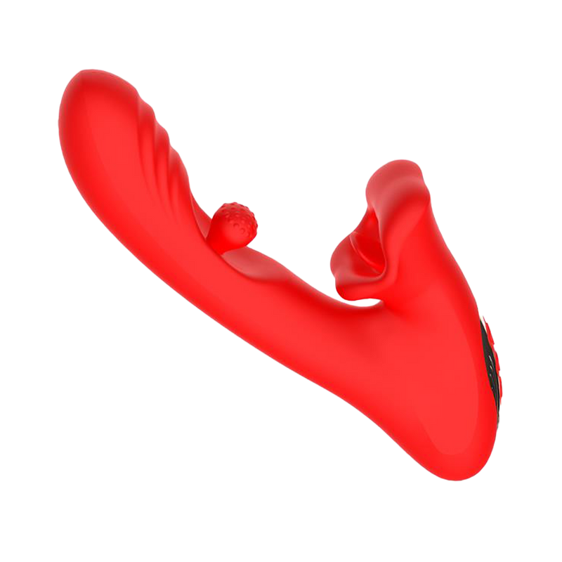 IY - Franky - Knabbelende Vibrator met Roterende Bal - Met App Control - Rood