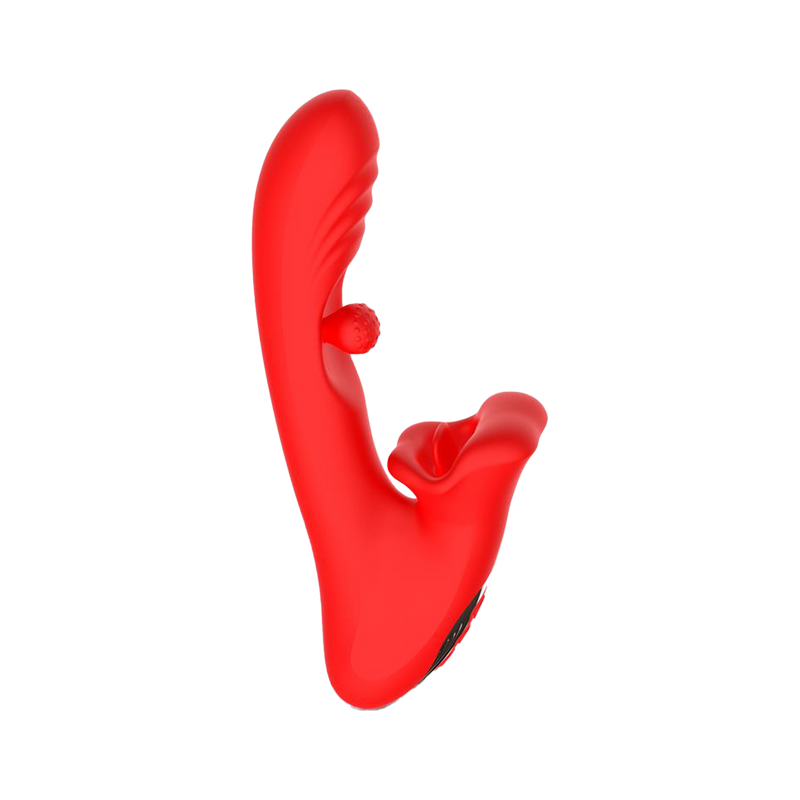 IY - Franky - Knabbelende Vibrator met Roterende Bal - Met App Control - Rood