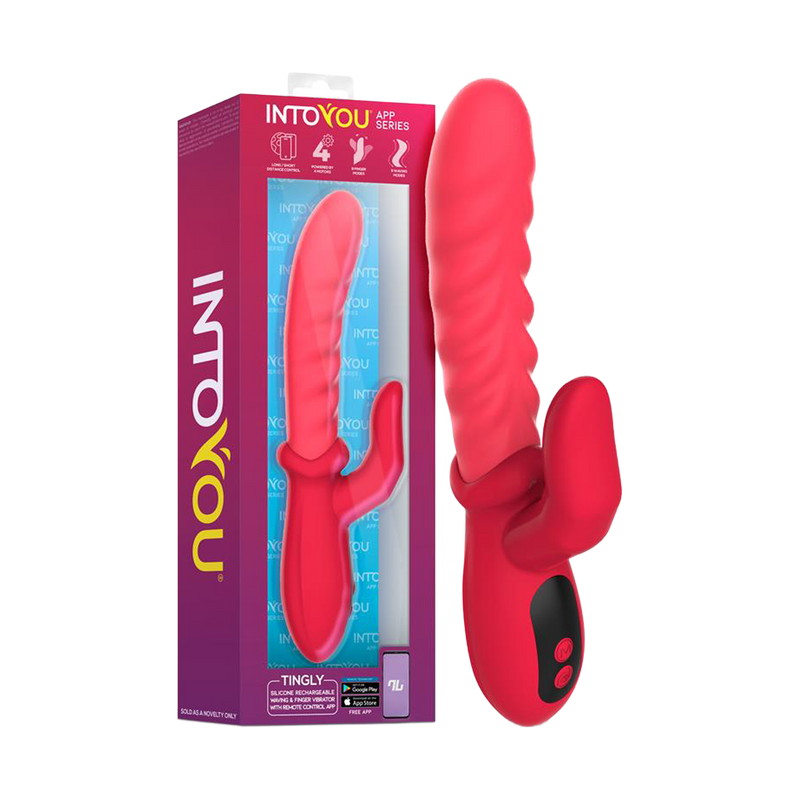 IY - Tingly - Golvende Vibrator met Vinger - App Control - Roze