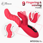 IY - Tingly - Golvende Vibrator met Vinger - App Control - Roze
