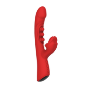 IY - Trixy - Driedubbele Kloppende Rabbit Vibrator met Likkende Tong - App Control - Rood
