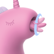 ER - Cupcake Unicorn - Clitoris Vibrator met 360° Roterende Tong - Roze