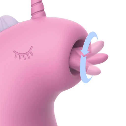 ER - Cupcake Unicorn - Clitoris Vibrator met 360° Roterende Tong - Roze