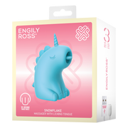 ER - Snowflake Unicorn - Clitoris Vibrator met Likkende Tong - Blauw
