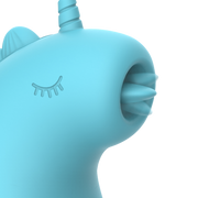 ER - Snowflake Unicorn - Clitoris Vibrator met Likkende Tong - Blauw