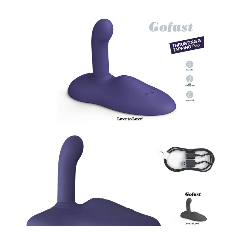 Love to Love – GOFAST - Zit-vibrator - Hands-free Vibrator - Vibrator-kussen - Midnight Indigo