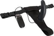 You2Toys – Siliconen Anale Vibrator met Kromming – Geschikt voor Voorbind Harnas – Zwart-Erotiekvoordeel.nl