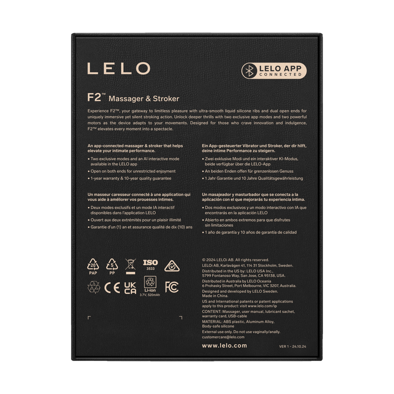 LELO - F2S Master Blaster- Stamina Trainer & Stroker - App Control - Blauwgroen