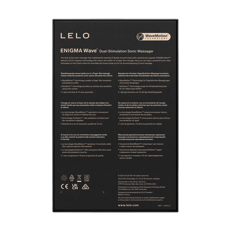 Lelo - Enigma Wave - G-spot en Luchtdruk Vibrator - Zwart