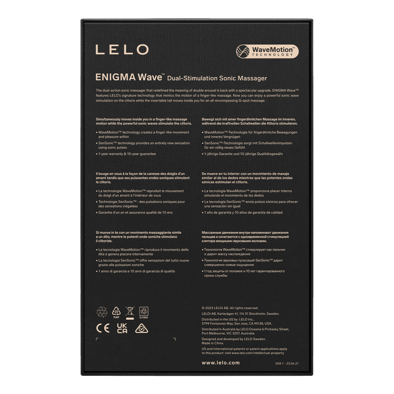 Lelo - Enigma Wave - G-spot en Luchtdruk Vibrator - Paars
