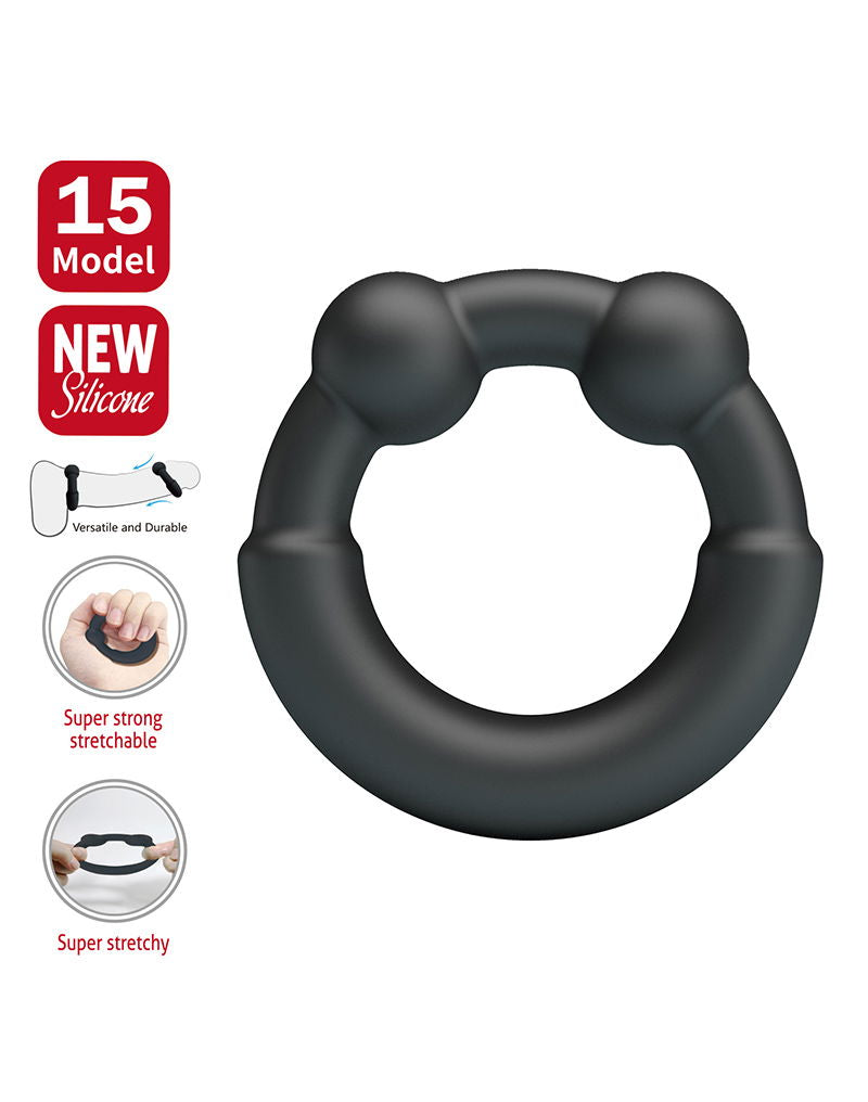 Crazy Bull - Meco - Cockring - Model 15 - Zwart