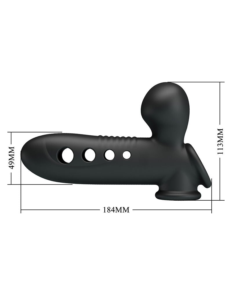 Pretty Love - Crane - Opblaasbare Penis Sleeve - Zwart