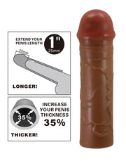Pretty Love - Nile - Verlengde Penis Sleeve - 25mm - Bruin
