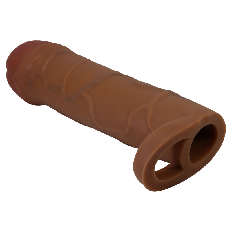 Pretty Love - Bunion - Verlengende Penis Sleeve met Cockring - 25mm - Bruin