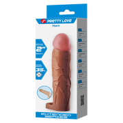 Pretty Love - Hani - Verlengende Penis Sleeve met Cockring - 50mm - Bruin